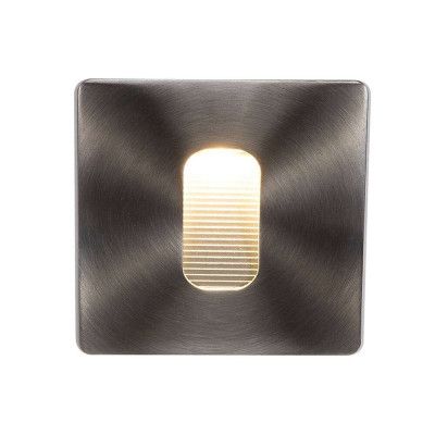 Lucande - Telke LED Square Utomhus Inbyggdsvägglampa Steel