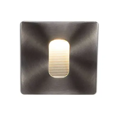 Lucande - Telke LED Square Utomhus Inbyggdsvägglampa Steel