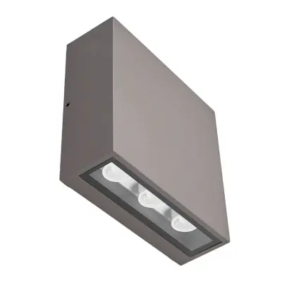 Lucande - Trizy LED Square Utomhus Vägglampa Graphite