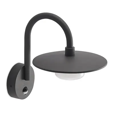 Lucande - Zamalino Utomhus Vägglampa w/Sensor Dark Grey
