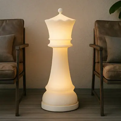 Majesté terrasslampa, vit, 107 cm, IP65 Lucande - Design - Plast