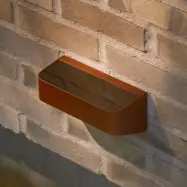 Marcellio LED-solcellsdriven utomhusvägglampa, brun, med sensor – Nordlux - Balkong - Modern - Aluminium - Vinklad