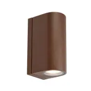 Markslöjd - Alor LED-utomhusvägglampa, brun, 2 lampor, IP65, dimbar