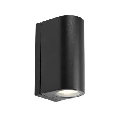 Markslöjd - Alor LED-utomhusvägglampa, svart, 2 lampor, IP65, dimbar