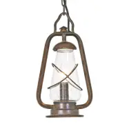 MINERS utomhushänglampa, brons/klar, IP43, 37 cm – Elstead - Modern - Metall - Med en ljuskälla