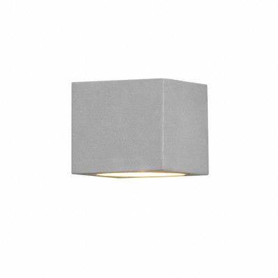 Modena vägglykta kvadrat grå