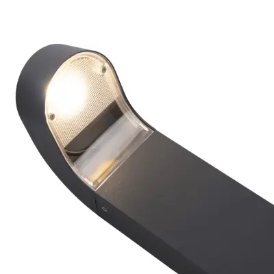 Molde LED-pollare 80 cm, betongfäste, grafit – Norlys - Aluminium