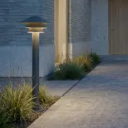 Montaro LED-väglampa, antracit, 110 cm, aluminium, IP54 – Lucande - Modern - Med en ljuskälla