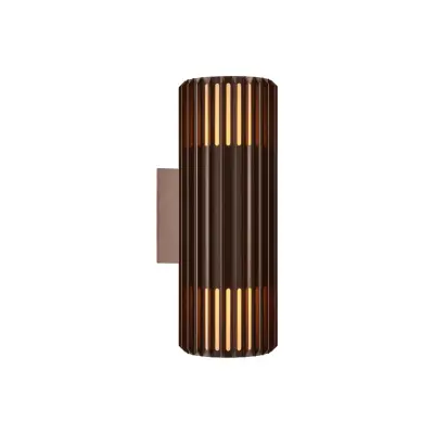 Nordlux - Aludra Double Seaside utomhusvägglampa, aluminium, brun