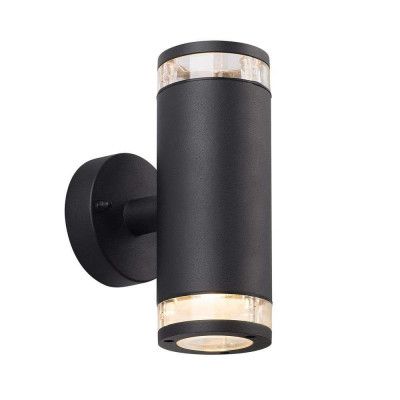 Nordlux - Birk Double Utomhus Vägglampa Black