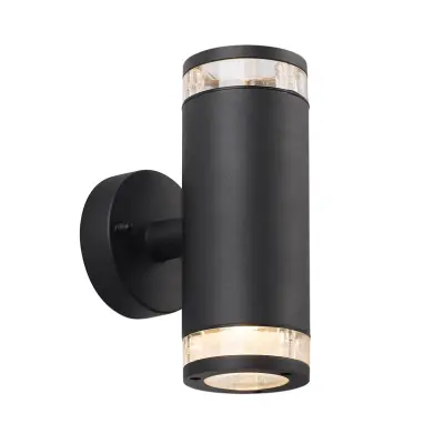 Nordlux - Birk Double Utomhus Vägglampa Black