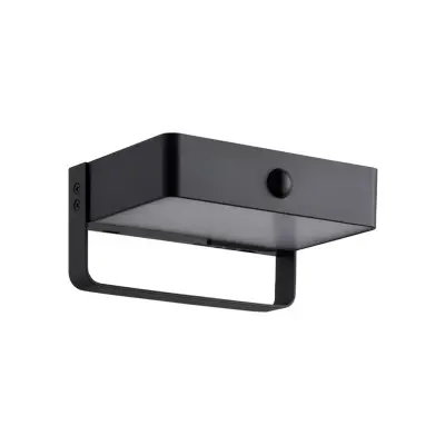 Nordlux - Saulio Solar Utomhus Vägglampa IP44 Svart