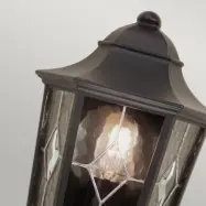Norfolk utomhusvägglampa, halvlykta, svart, IP43 – Elstead - Antik - Metall - Med en ljuskälla