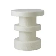 Pall / Sidebord Bit Stack Vit