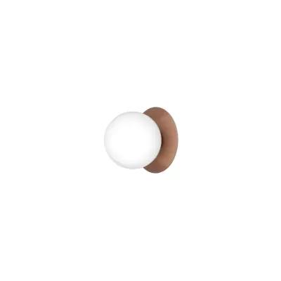 Nuura Aps - Utomhusvägglampa Liila, brons/opal, Ø 16,5 cm, IP54Nuura