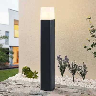 Obuna Trädgårdslampa  H80 Anthracite Lucande - Modern - Metall - Med en ljuskälla