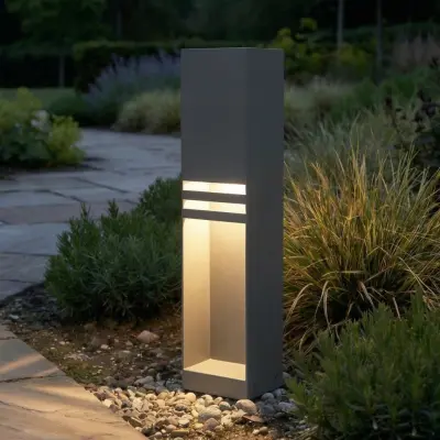 Oxido LED-väglampa, antracit, höjd 50 cm, IP44 – Lucande - Terrass - Modern - Rostfritt stål - Vinklad