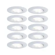 Paulmann - Calla LED-inbyggnadsspot, vit, 4 000 K, IP65, 10-pack –