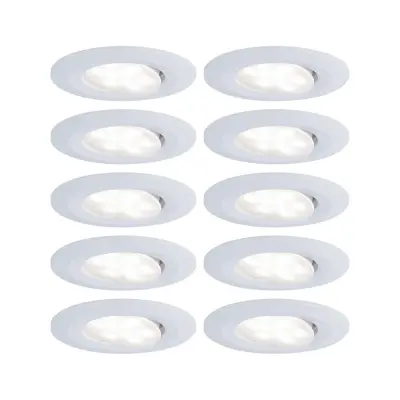 Paulmann - Calla LED-inbyggnadsspot, vit, 4 000 K, IP65, 10-pack –