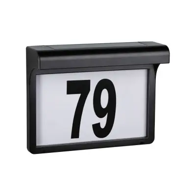Paulmann - Dayton II Solar LED Utomhus Vägglampa w/Numbers IP44 Black