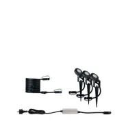 Paulmann - Plug&Shine 3 LED Lámpara Exterior/Jardín Sting IP67 Anthracite