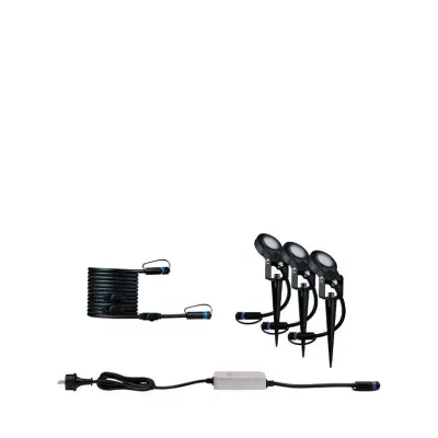 Paulmann - Plug&Shine 3 LED Lámpara  Exterior/Jardín Sting IP67 Anthracite