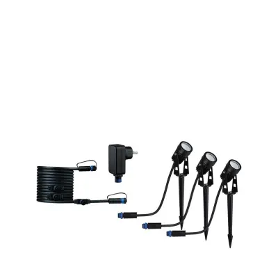 Paulmann - Plug&Shine 3 LED Lámpara  Exterior/Jardín Warm white IP65 Black