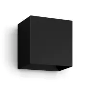 Philips Hue - Resonate LED-utomhusvägglampa svart RGBW, IP44 –