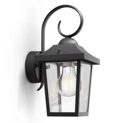 Philips - myGarden Buzzard utomhusvägglampa svart