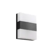 PRIOS - Teekon LED-utomhusvägglampa, 20 cm, IP44, antracit