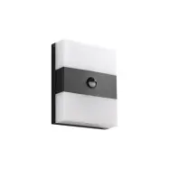 PRIOS - Teekon LED-utomhusvägglampa, sensor, IP44, antracit