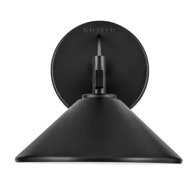 Ripley utomhusvägglampa, svart, 20 cm, metall IP44 – KICHLER - Modern - Aluminium - Med en ljuskälla