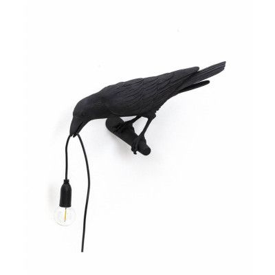 Seletti - Bird Lamp Looking Left Utomhus Vägglampa Svart