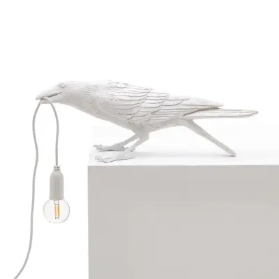 SELETTI - Bird Lamp Playing Bordslampa Vit