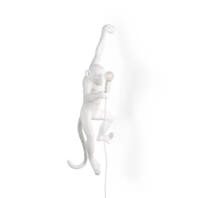 SELETTI - Monkey Hanging Vägglampa Left Vit