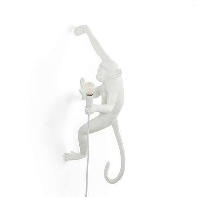 SELETTI - Monkey Hanging Vägglampa Right Vit