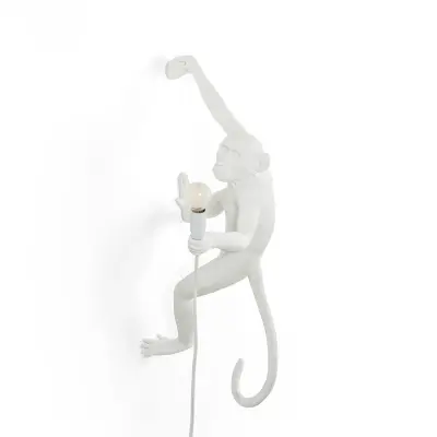 SELETTI - Monkey Hanging Vägglampa Right Vit