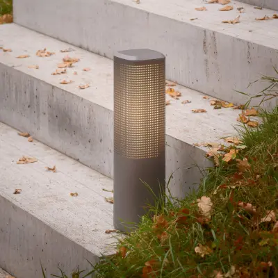 Sidara Seaside sockellampa, antracit, IP54, E27 – Nordlux - Modern - Aluminium - Med en ljuskälla