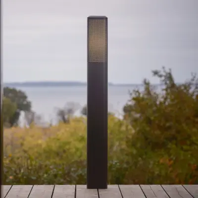 Sidara Seaside väglampa, svart, IP54, E27 – Nordlux - Modern - Aluminium - Med en ljuskälla