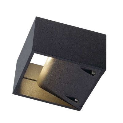 SLV - Logs Vägglampa Square LED IP44 Anthracite
