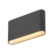 SLV - Oval 14 LED-utomhusvägglampa IP65 svart