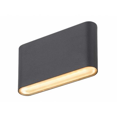 SLV - Oval 14 LED Utomhus Vägglampa IP65 Black