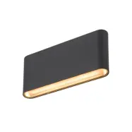 SLV - Oval 18 LED-utomhusvägglampa IP65 Svart