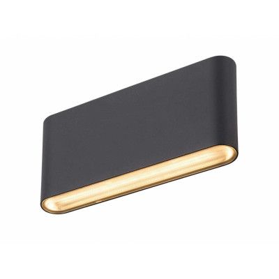 SLV - Oval 18 LED Utomhus Vägglampa IP65 Black