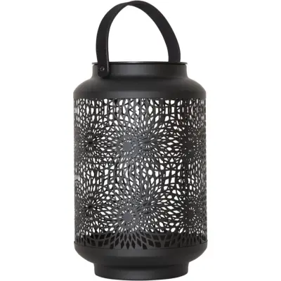 Solcellslykta Mandala 30cm, Black