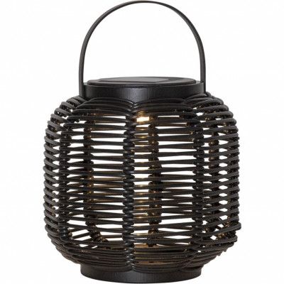Solcellslykta Runda 15cm, Black