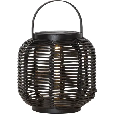 Solcellslykta Runda 15cm, Black