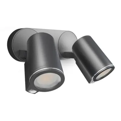 STEINEL - One SC Smart Sensor utomhus spotlampa, 2 lampor, antracit, IP44 –