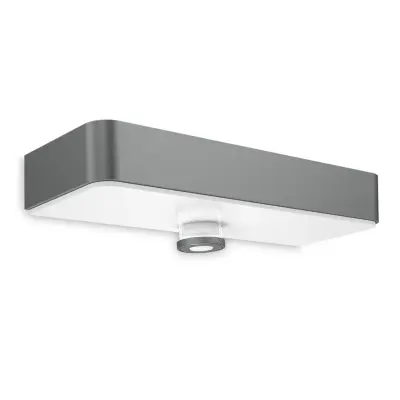 STEINEL - XSolar SOL-O S LED-utomhusvägglampa med sensor, antracit –