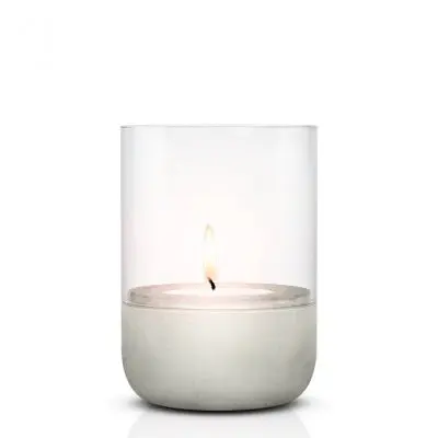 Stormlykta CALMA S 14 cm Light Gray